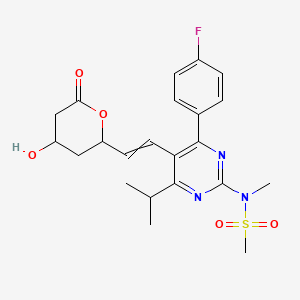 molecular formula C22H26FN3O5S B13397746 ent-Rosuvastatin Lactone 