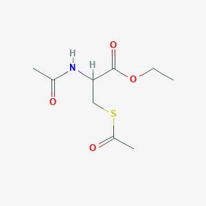 molecular formula C9H15NO4S B13397769 Ethyl (2R)-3-(acetylsulfanyl)-2-acetamidopropanoate 