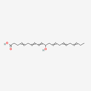 molecular formula C22H32O3 B13397794 11-Hydroxydocosa-4,7,9,13,16,19-hexaenoic acid 