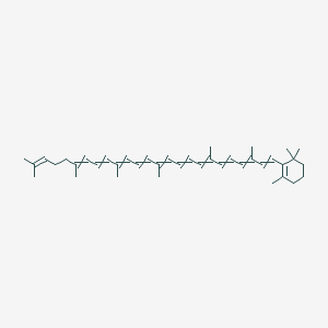 molecular formula C40H56 B13397817 2-(3,7,12,16,20,24-hexamethylpentacosa-1,3,5,7,9,11,13,15,17,19,23-undecaenyl)-1,3,3-trimethylcyclohexene 