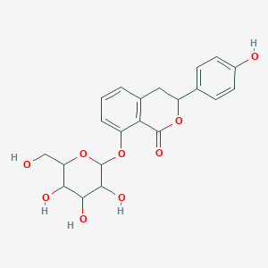 molecular formula C21H22O9 B13397878 3-(4-Hydroxyphenyl)-8-[3,4,5-trihydroxy-6-(hydroxymethyl)oxan-2-yl]oxy-3,4-dihydroisochromen-1-one 