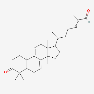 molecular formula C30H44O2 B13397891 2-Methyl-6-(4,4,10,13,14-pentamethyl-3-oxo-1,2,5,6,12,15,16,17-octahydrocyclopenta[a]phenanthren-17-yl)hept-2-enal 