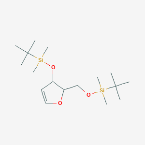 molecular formula C17H36O3Si2 B13397937 Tert-butyl-[[3-[tert-butyl(dimethyl)silyl]oxy-2,3-dihydrofuran-2-yl]methoxy]-dimethylsilane 
