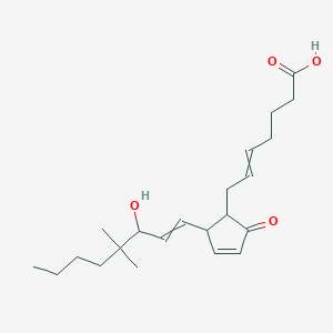 molecular formula C22H34O4 B13398028 7-[2-(3-Hydroxy-4,4-dimethyloct-1-enyl)-5-oxocyclopent-3-en-1-yl]hept-5-enoic acid 