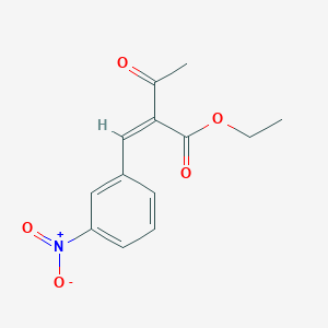 molecular formula C13H13NO5 B13398091 Ethyl 2-(3-nitrobenzylidene)-3-oxobutanoate CAS No. 111304-32-6
