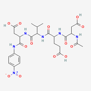 molecular formula C26H34N6O13 B13398095 Caspase-3 substrate (chromogenic) 