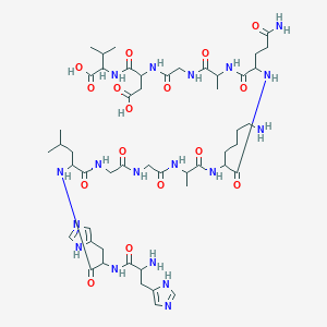 molecular formula C50H80N18O16 B13398109 H-DL-His-DL-His-DL-Leu-Gly-Gly-DL-Ala-DL-Lys-DL-Gln-DL-Ala-Gly-DL-Asp-DL-Val-OH 