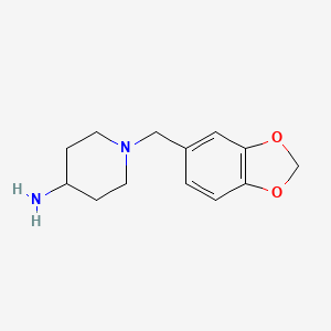 molecular formula C13H18N2O2 B1339820 1-(1,3-Benzodioxol-5-ylmethyl)piperidin-4-amine CAS No. 76167-58-3