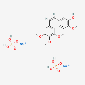 molecular formula C18H24Na2O13P2 B13398247 combretastatin A-4 prodrug 