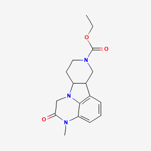 molecular formula C17H21N3O3 B13398295 ethyl 4-methyl-3-oxo-1,4,12-triazatetracyclo[7.6.1.05,16.010,15]hexadeca-5,7,9(16)-triene-12-carboxylate 