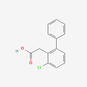 molecular formula C14H11ClO2 B13398307 (3-Chlorobiphenyl-2-yl)acetic acid 