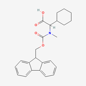 molecular formula C24H27NO4 B13398322 2-cyclohexyl-2-[9H-fluoren-9-ylmethoxycarbonyl(methyl)amino]acetic acid 
