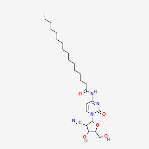 molecular formula C26H42N4O5 B13398328 N-[1-[3-cyano-4-hydroxy-5-(hydroxymethyl)oxolan-2-yl]-2-oxopyrimidin-4-yl]hexadecanamide 