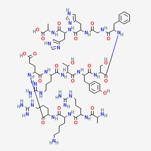 molecular formula C74H114N28O20 B13398341 AKTide-2T 