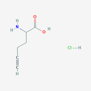 molecular formula C6H10ClNO2 B13398373 2-aminohex-5-ynoic acid;hydrochloride CAS No. 942518-30-1
