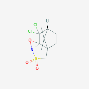 molecular formula C₁₀H₁₃Cl₂NO₃S B133984 (+)-(8,8-Dichlorocamphorylsulfonyl)oxaziridine CAS No. 127184-05-8