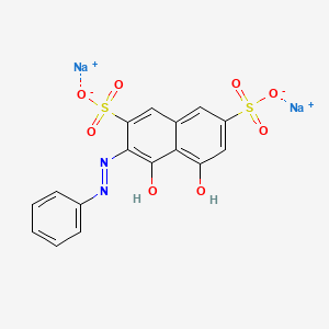 molecular formula C16H10N2Na2O8S2 B13398449 disodium;4,5-dihydroxy-3-phenyldiazenylnaphthalene-2,7-disulfonate 