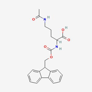 molecular formula C22H24N2O5 B13398451 Fmoc-Orn(Ac)-OH 