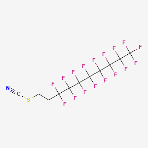 molecular formula C11H4F17NS B1339847 Thiocyanic acid, 3,3,4,4,5,5,6,6,7,7,8,8,9,9,10,10,10-heptadecafluorodecyl ester CAS No. 26650-10-2