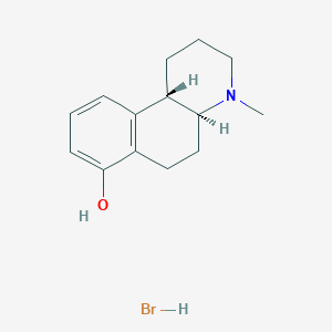 molecular formula C14H20BrNO B133985 Benzo(f)quinolin-7-ol, 1,2,3,4,4a,5,6,10b-octahydro-4-methyl-, hydrobromide, trans-(+-)- CAS No. 140201-07-6