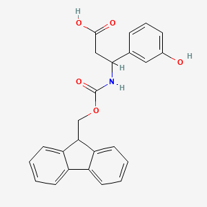 molecular formula C24H21NO5 B13398505 Fmoc-(R)-3-Amino-3-(3-hydroxyphenyl)-propionic acid CAS No. 284492-16-6