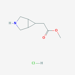 molecular formula C8H14ClNO2 B13398514 Methyl 2-(3-azabicyclo[3.1.0]hexan-6-yl)acetate hydrochloride 