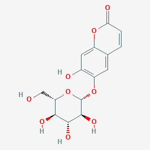 molecular formula C15H16O9 B13398550 7-hydroxy-6-[(2R,3S,4R,5R,6S)-3,4,5-trihydroxy-6-(hydroxymethyl)oxan-2-yl]oxychromen-2-one 