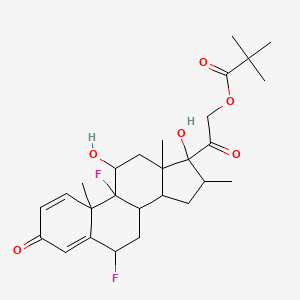 molecular formula C27H36F2O6 B13398588 6,9-Difluoro-11,17-dihydroxy-16-methyl-3,20-dioxopregna-1,4-dien-21-yl 2,2-dimethylpropanoate 