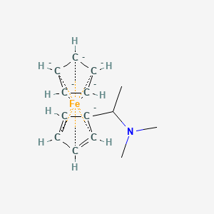molecular formula C14H19FeN-6 B13398602 Ferrocene, [1-(dimethylamino)ethyl]- 