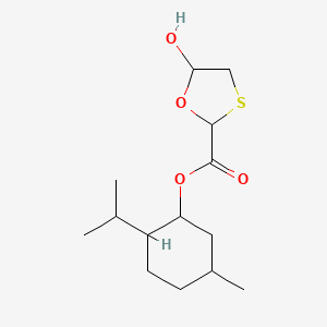 molecular formula C14H24O4S B13398612 (2R,5R)-(1R,2S,5R)-2-Isopropyl-5-methylcyclohexyl 5-hydroxy-1,3-oxathiolane-2-carboxylate 