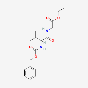 molecular formula C17H24N2O5 B13398674 Ethyl 2-[(2S)-2-{[(benzyloxy)carbonyl]amino}-3-methylbutanamido]acetate 