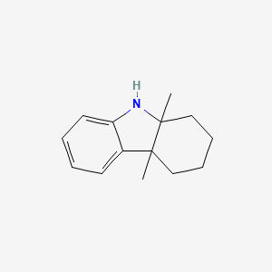 molecular formula C14H19N B13398724 4A,9A-Dimethyl-2,3,4,4A,9,9A-hexahydro-1H-carbazole 