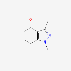 molecular formula C9H12N2O B1339873 1,5,6,7-tetrahydro-1,3-dimethyl-4H-Indazol-4-one CAS No. 36767-45-0