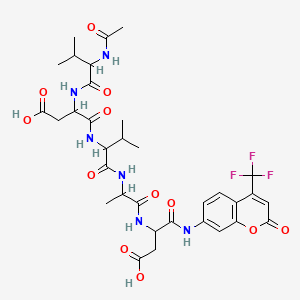 molecular formula C33H41F3N6O12 B13398738 Ac-Val-Asp-Val-Ala-Asp-AFC CAS No. 210344-94-8