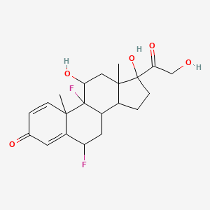molecular formula C21H26F2O5 B13398766 6,9-Difluoro-11,17-dihydroxy-17-(2-hydroxyacetyl)-10,13-dimethyl-6,7,8,11,12,14,15,16-octahydrocyclopenta[a]phenanthren-3-one 