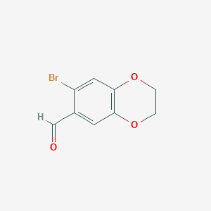molecular formula C9H7BrO3 B1339878 7-Bromo-2,3-dihydro-1,4-benzodioxine-6-carbaldehyde CAS No. 99067-25-1
