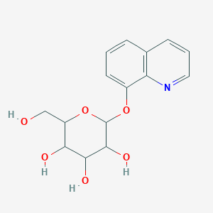 molecular formula C15H17NO6 B13398833 2-(Hydroxymethyl)-6-quinolin-8-yloxyoxane-3,4,5-triol 