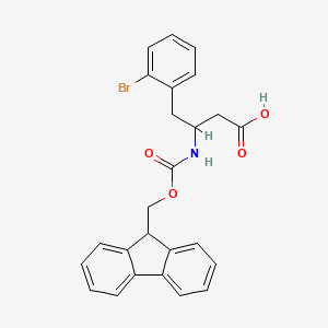 molecular formula C25H22BrNO4 B13398884 4-(2-bromophenyl)-3-(9H-fluoren-9-ylmethoxycarbonylamino)butanoic acid 