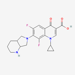 molecular formula C20H21F2N3O3 B13398887 1-Cyclopropyl-7-(2,8-diazabicyclo[4.3.0]non-8-yl)-6,8-difluoro-1,4-dihydro-4-oxo-3-quinolinecarboxylic acid 