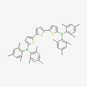 molecular formula C48H50B2S3 B13398893 [5-[5-[5-bis(2,4,6-trimethylphenyl)boranylthiophen-2-yl]thiophen-2-yl]thiophen-2-yl]-bis(2,4,6-trimethylphenyl)borane CAS No. 213621-17-1