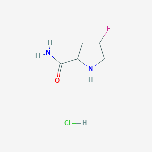 molecular formula C5H10ClFN2O B13398927 cis-4-Fluoro-L-prolinamide hydrochloride 