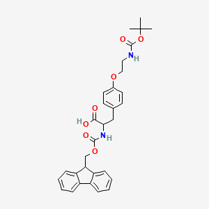 molecular formula C31H34N2O7 B13398944 Fmoc-4-[2-(Boc-amino)ethoxy]-DL-phenylalanine 