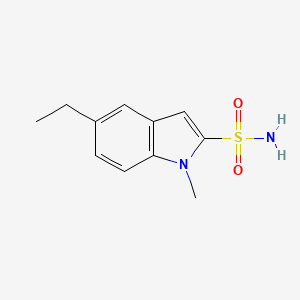 molecular formula C11H14N2O2S B13398990 n-Methyl-1h-indole-5-ethane sulfonamide 