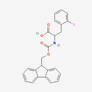molecular formula C24H20INO4 B13399053 (S)-2-((((9H-Fluoren-9-yl)methoxy)carbonyl)amino)-3-(2-iodophenyl)propanoic acid CAS No. 273221-77-5