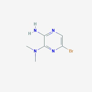 molecular formula C6H9BrN4 B1339907 2-Amino-5-bromo-3-(dimethylamino)pyrazine CAS No. 89641-34-9