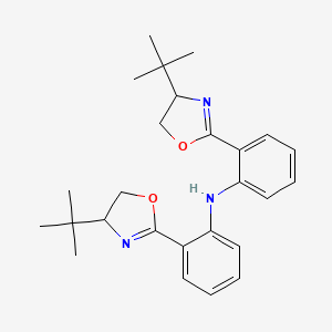 molecular formula C26H33N3O2 B13399081 Bis(2-((S)-4-(tert-butyl)-4,5-dihydrooxazol-2-yl)phenyl)amine 
