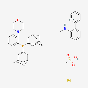 molecular formula C44H58N2O4PPdS- B13399148 Methanesulfonato[2-(diamondophosphine) morpholine][2-(2'-methylamino-1,1'-biphenyl)] Palladium (II) 