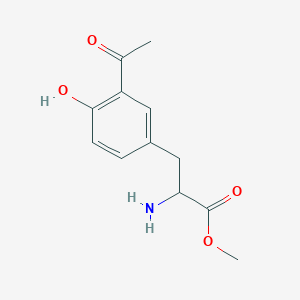 molecular formula C12H15NO4 B13399199 Methyl 3-(3-acetyl-4-hydroxyphenyl)-2-aminopropanoate 