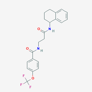 molecular formula C21H21F3N2O3 B13399219 N-[3-oxo-3-(1,2,3,4-tetrahydronaphthalen-1-ylamino)propyl]-4-(trifluoromethoxy)benzamide 