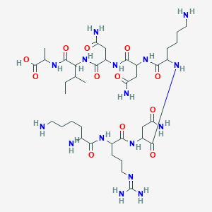 molecular formula C39H72N16O12 B13399232 H-DL-Lys-DL-Arg-DL-Asn-DL-Lys-DL-Asn-DL-Asn-DL-xiIle-DL-Ala-OH 
